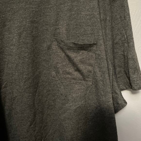 DSG Women Plus Activewear Casual Gray Short Sleeve Cropped Tee Front Pocket 2XL - Picture 3 of 9